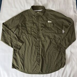 Magellan Outdoors Olive Green Relaxed Fit Shirt Jacket - Fish Gear